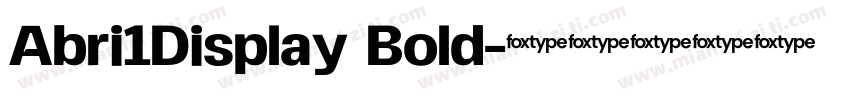 Abri1Display Bold字体转换